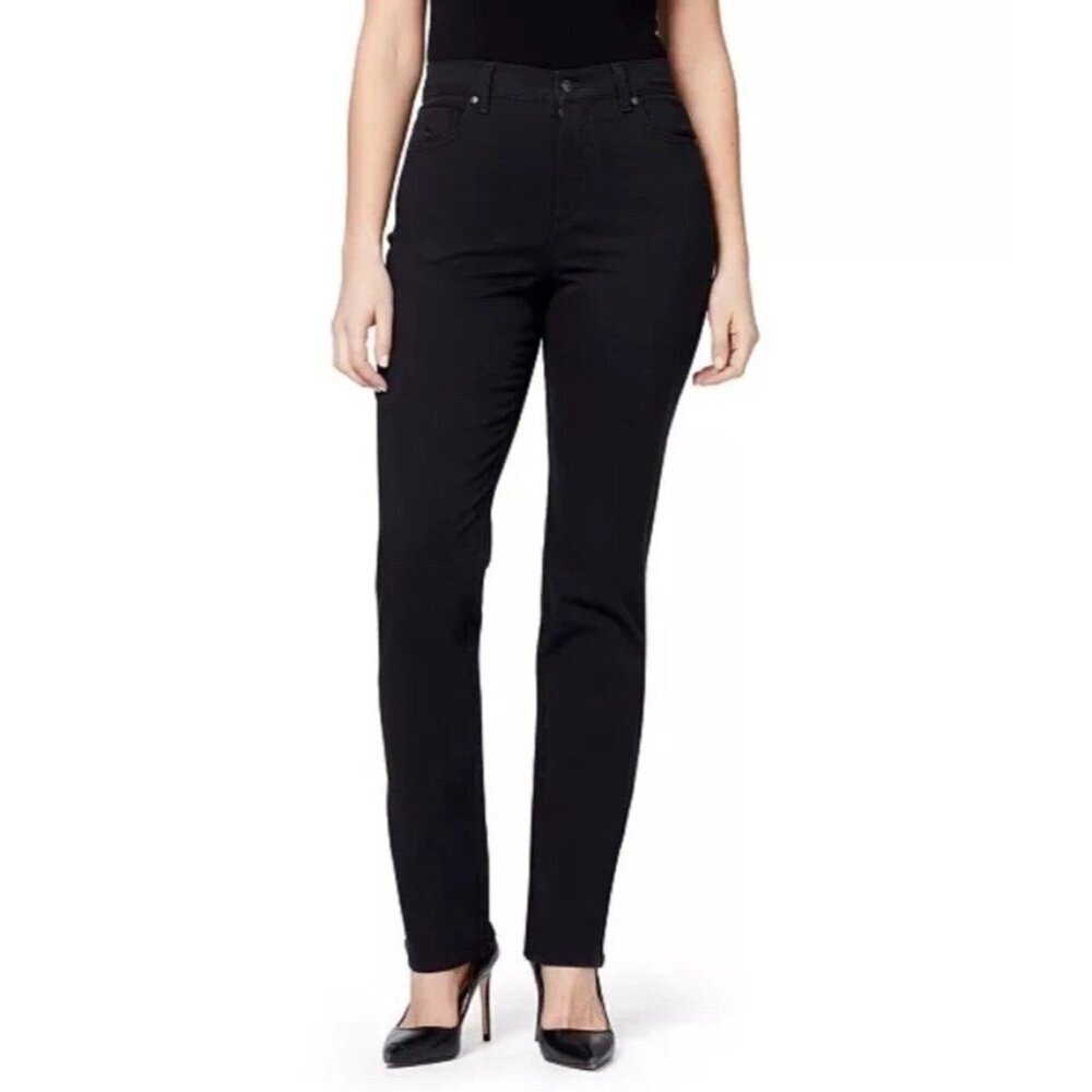 Gloria Vanderbilt Women's 12S Amanda Slimming Jeans Black Classic  M0836